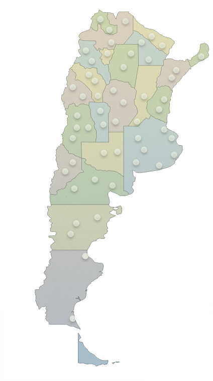 Destinos - Mapa Argentina